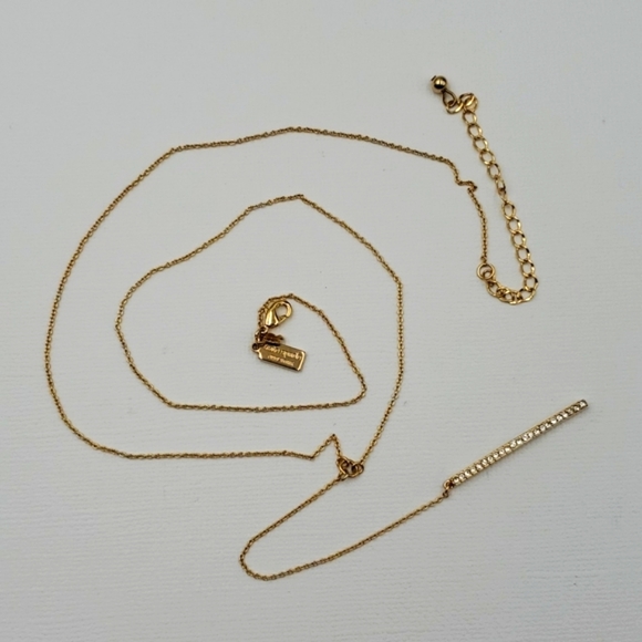 Kate Spade Gold Tone Y Drop Necklace - Picture 4 of 7